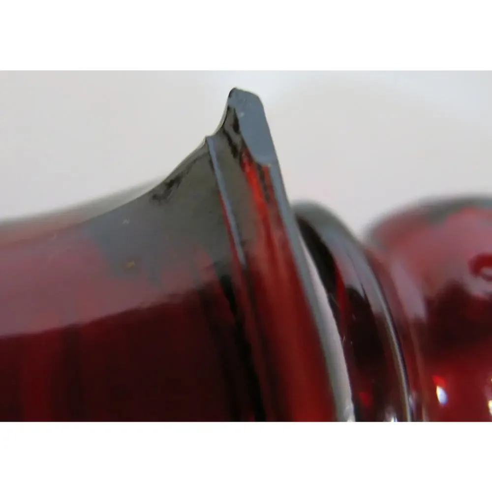 Vintage AVON Cape Cod Ruby Red Glass Cruet Creamer Strawberry Cranberry Retro